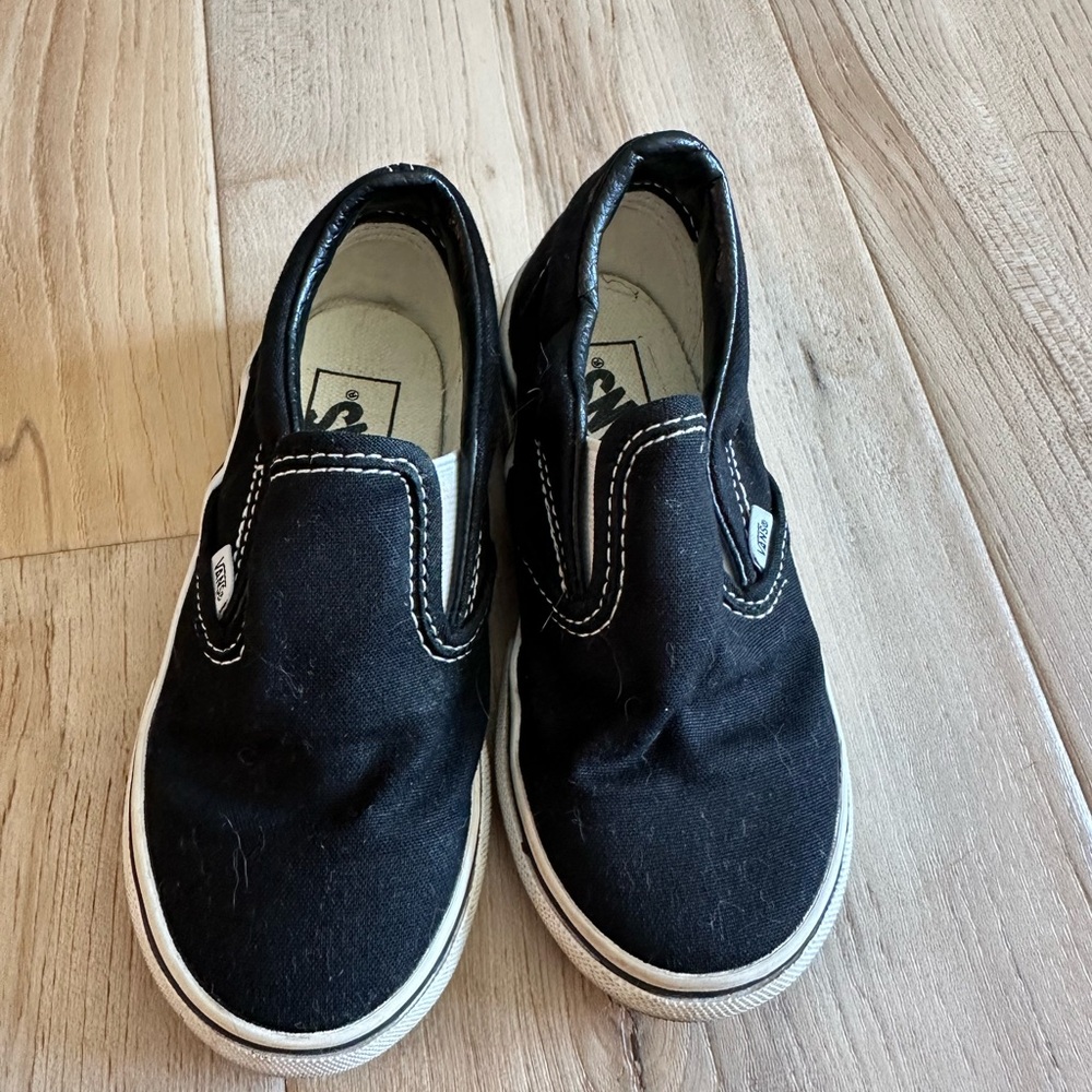 Vans Black Canvas Slip-On Sneakers